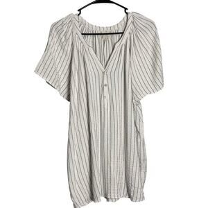 Adorable Joie White &‎ Black Striped Blouse Size 1x